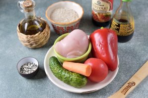 Поке с курицей терияки Поке с курицей терияки