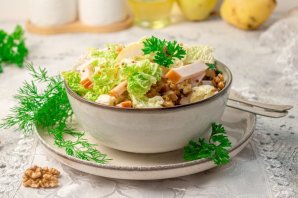 Праздничный салат "Красотка" без майонеза Праздничный салат "Красотка" без майонеза