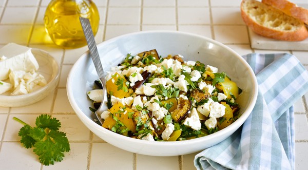 Салат из запеченных баклажанов и перцев с брынзой, пошаговый рецепт с фото Салат из запеченных баклажанов и перцев с брынзой, пошаговый рецепт с фото