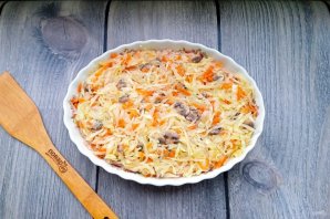 Запеканка с капустой и фаршем Запеканка с капустой и фаршем