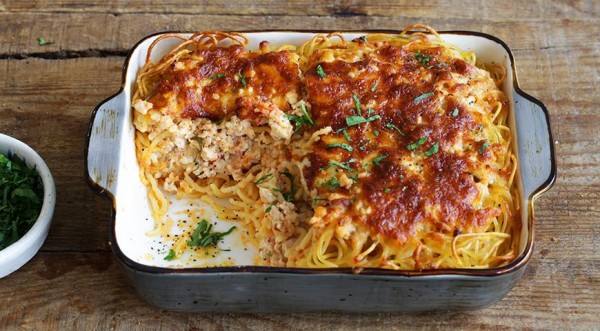 Запеканка с макаронами, курицей и сыром, пошаговый рецепт с фото