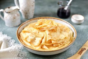 Блины на простокваше тонкие с дырочками Блины на простокваше тонкие с дырочками