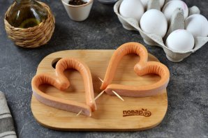 Глазунья в форме сердца Глазунья в форме сердца