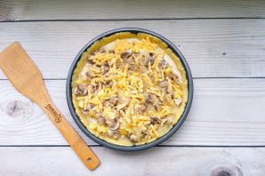 Киш с индейкой, грибами и картошкой Киш с индейкой, грибами и картошкой