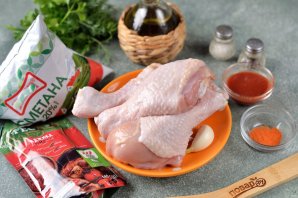 Курица в сметане с аджикой Курица в сметане с аджикой