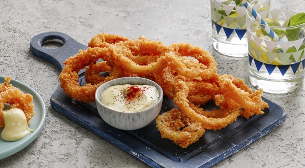 Луковые кольца с луковым майонезом, пошаговый рецепт с фото Луковые кольца с луковым майонезом, пошаговый рецепт с фото