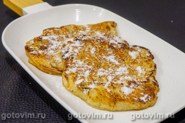 Оладьи с карамелизированной айвой Оладьи с карамелизированной айвой