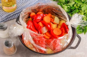 Овощи запеченные в рукаве в духовке