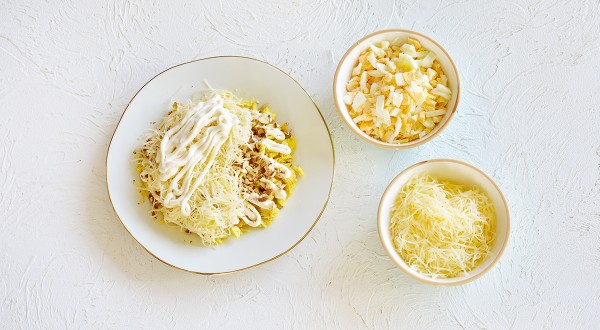 Салат Тиффани с виноградом, пошаговый рецепт с фото