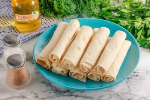 Трубочки с творогом и сыром