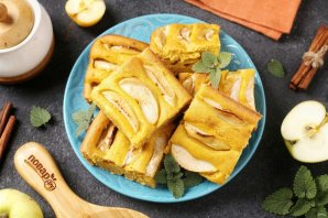 Тыквенный пирог с яблоками