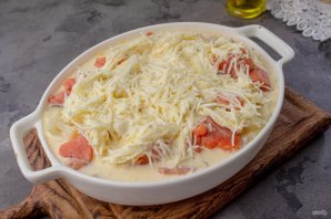 Запеканка из цветной капусты и семги Запеканка из цветной капусты и семги