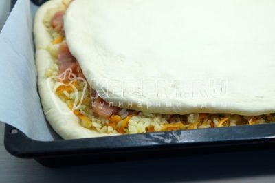 Пирог с горбушей и рисом