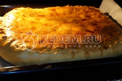 Пирог с горбушей и рисом