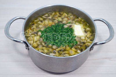 Суп с шампиньонами и картофелем Суп с шампиньонами и картофелем