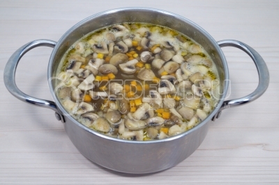 Суп с шампиньонами и картофелем Суп с шампиньонами и картофелем