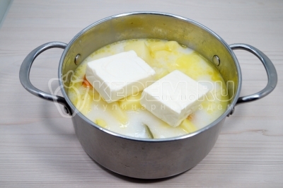 Быстрый сырный суп