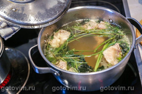 Мясной суп минестроне с чечевицей