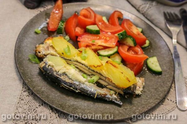 Запеканка из беломорской сельди с картофелем Запеканка из беломорской сельди с картофелем