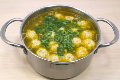 Суп с фрикадельками, вермишелью и картофелем