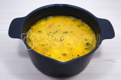 Суп с лисичками и рисом Суп с лисичками и рисом