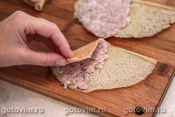 Блины-треугольники с начинкой Блины-треугольники с начинкой