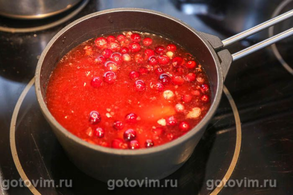 Морс из клюквы с имбирем