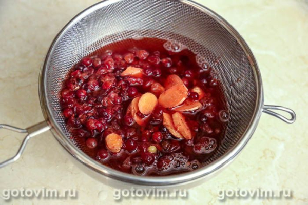 Морс из клюквы с имбирем