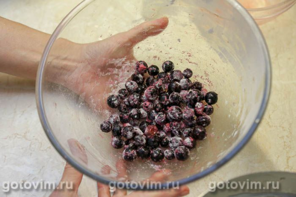 Оладьи на кефире с крахмалом и черной смородиной Оладьи на кефире с крахмалом и черной смородиной