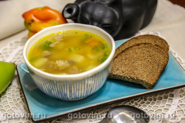 Суп с говядиной и свежей кукурузой Суп с говядиной и свежей кукурузой