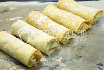 Блины с творогом запеченные в духовке Блины с творогом запеченные в духовке