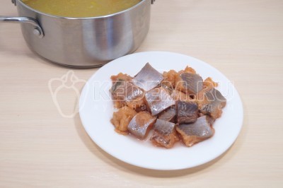 Сливочный суп с красной рыбой и рисом Сливочный суп с красной рыбой и рисом