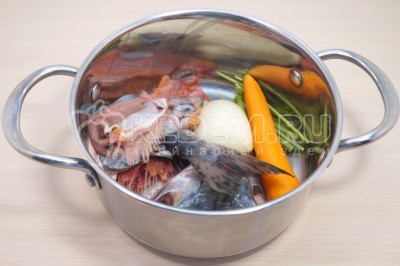 Сливочный суп с красной рыбой и рисом Сливочный суп с красной рыбой и рисом