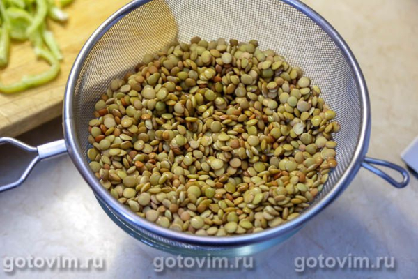 Рагу с мясом и чечевицей