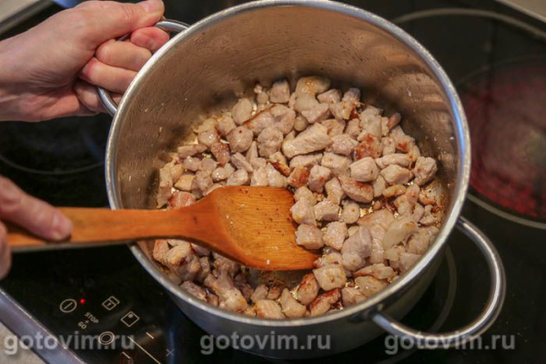 Рагу с мясом и чечевицей
