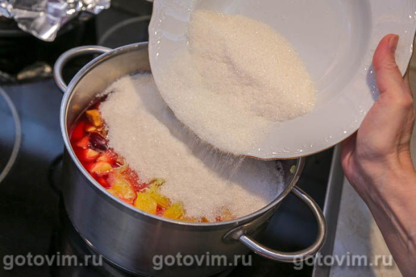 Варенья из сливы с яблоками и апельсином на агаре