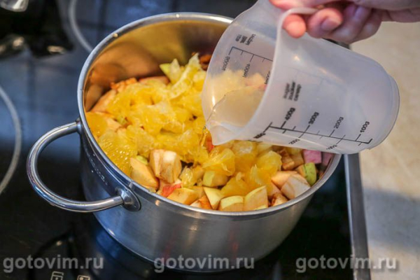 Варенья из сливы с яблоками и апельсином на агаре