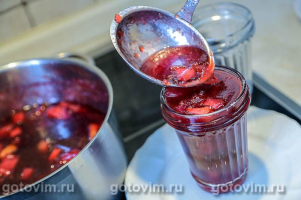 Варенья из сливы с яблоками и апельсином на агаре