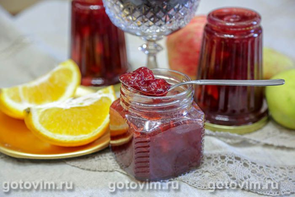 Варенья из сливы с яблоками и апельсином на агаре