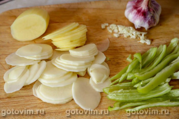 Запеканка из свинины с картофелем и сладким перцем